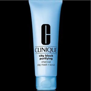 Clinique Block Purifying Charcoal Clay Mask+Scrub
